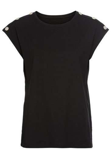 LAURA SCOTT T-Shirt mit Zierknöpfen - NEUE KOLLEKTION mehr Kauf eins, bekomm eins gratis