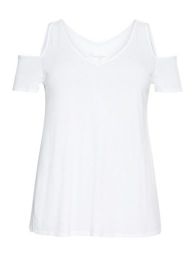 SHEEGO T-Shirt Große Größen mit V-Ausschnitt, im schulterfreien Look mehr Letzter Tag