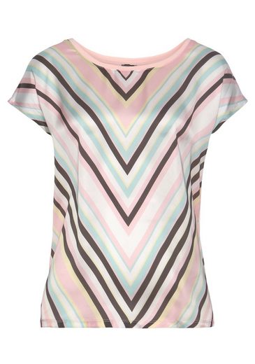 LAURA SCOTT Shirtbluse aus glänzendem Satin mehr Sonderangebot der Fabrik