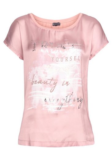 LAURA SCOTT Shirtbluse aus Satin mit dezentem Aufdruck mehr 50% Rabatt mit kostenlosem Versand