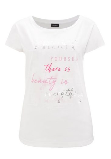 LAURA SCOTT Shirtbluse aus Satin mit dezentem Aufdruck mehr 50% Rabatt mit kostenlosem Versand