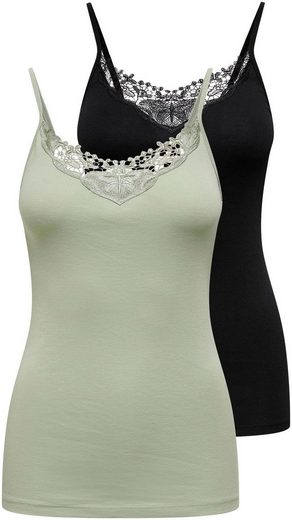 ONLY Spitzentop ONLKIRA LACE SINGLET 2PACK NOOS 2er-Pack mehr Meist gekauft