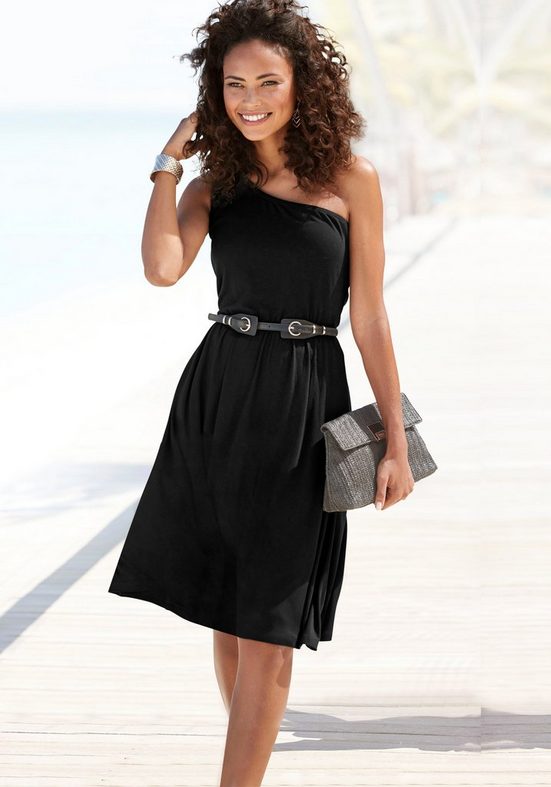 LASCANA One-Shoulder-Kleid luftiges Sommerkleid, Strandkleid, asymmetrisch mehr Exklusive Angebote