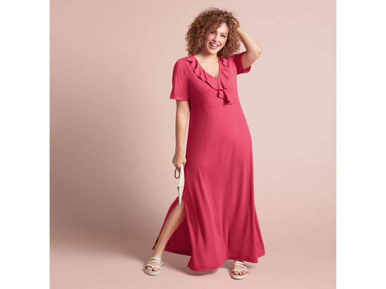 esmara® Damen Maxikleid mit langen Seitenschlitzen 50% Rabatt mit kostenlosem Versand