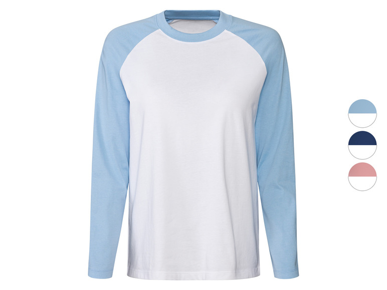 esmara® Damen Langarmshirt aus reiner Baumwolle Fabrikverkauf