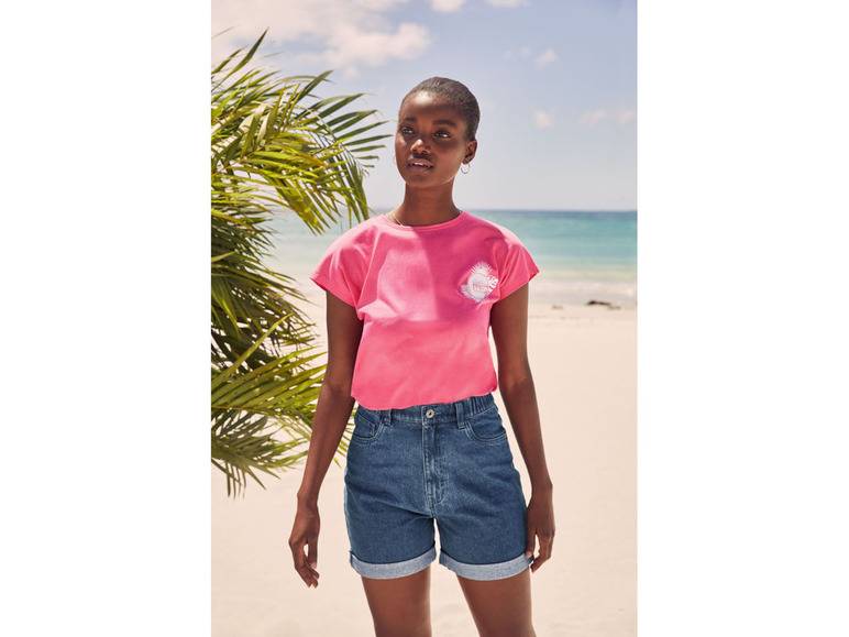 esmara® Damen Jeansshorts, mit Krempeloptik am Beinabschluss Rabatt