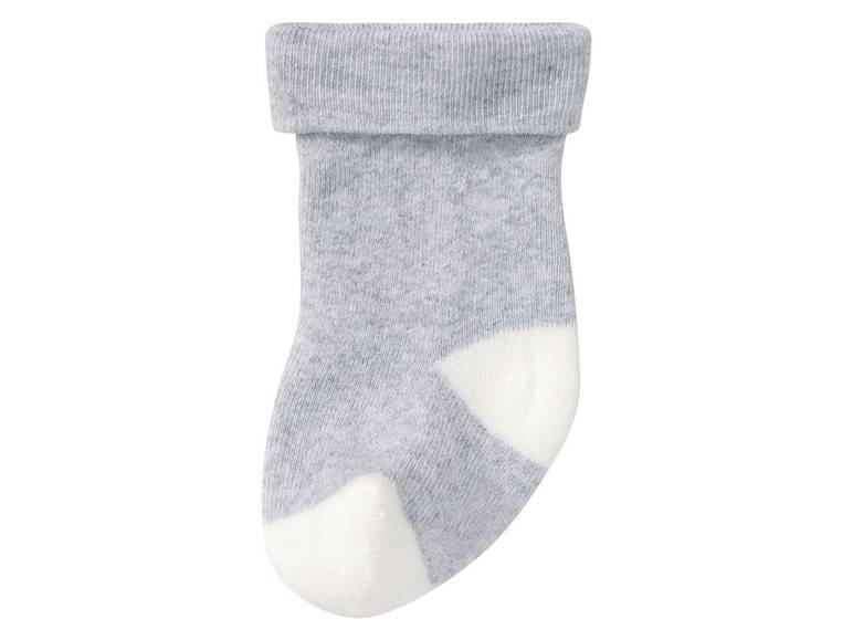 lupilu® Baby Thermo-Socken, 5 Paar, mit hohem Baumwollanteil, weiß/grau Flash Sale