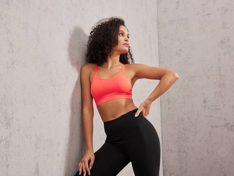 CRIVIT Damen Sport Bustier, Medium Level, seamless Saisonschlussverkauf