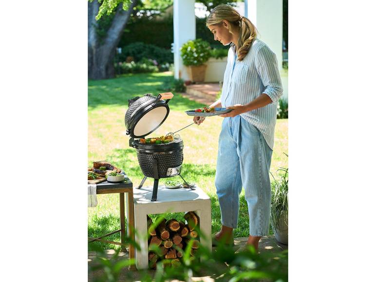 GRILLMEISTER Holzkohle Keramikgrill, Ø 26,5 cm Nur noch ein Tag übrig