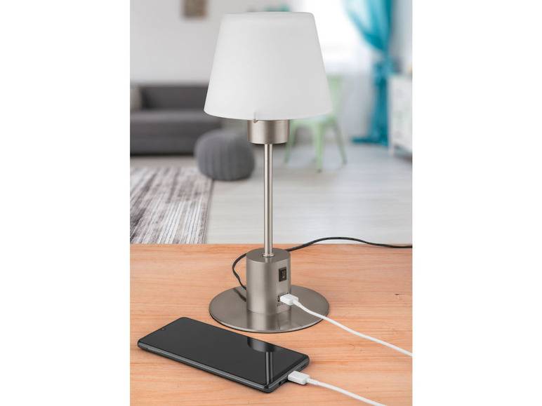 LIVARNO home LED-Tischleuchte, USB-Anschluss zum Aufladen Begrenzt auf 3 Tage