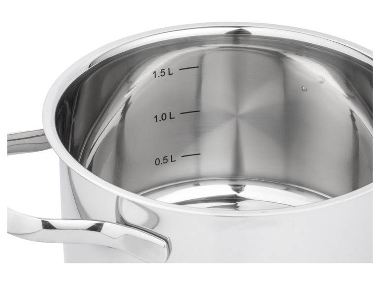 ERNESTO® Edelstahl-Topf, mit Deckel, Ø 16 cm Lagerräumung