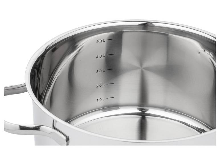 ERNESTO® Edelstahl-Topf, mit Deckel, Ø 24 cm Räumungsverkauf