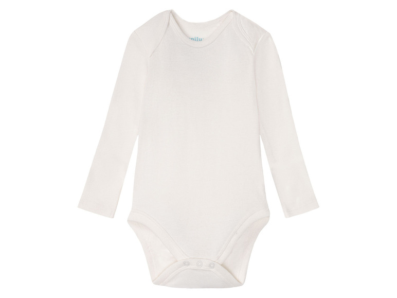 lupilu® Baby Bodies, langarm, 5 Stück, aus reiner Bio-Baumwolle zollfrei