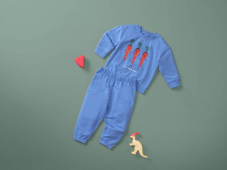 lupilu® Baby Freizeitanzug, 2-teilig, mit Bio-Baumwolle Auslauf