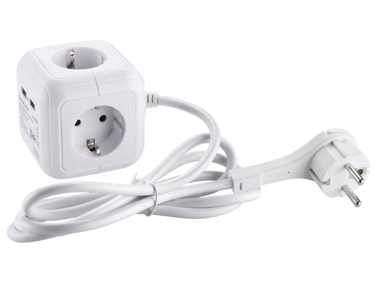 SILVERCREST® Steckdosenwürfel mit USB-Ports Fabrikverkauf