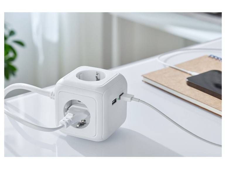 SILVERCREST® Steckdosenwürfel mit USB-Ports Fabrikverkauf