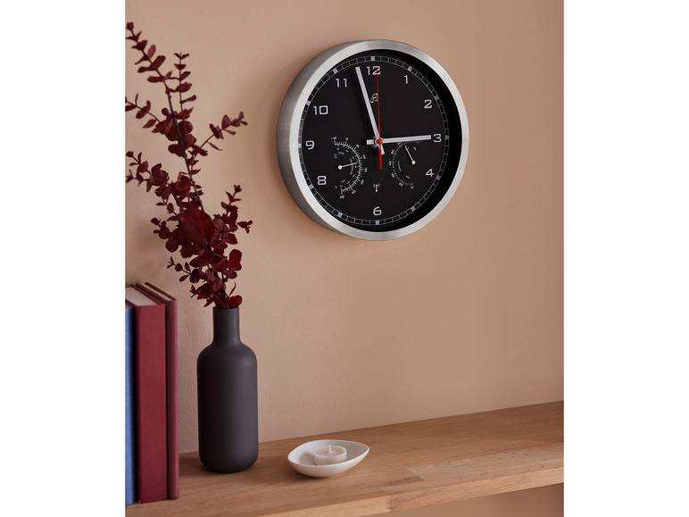 AURIOL® Funkwanduhr, mit Thermometer und Hygrometer Flash Sale