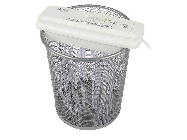 UNITED OFFICE® Aktenvernichter-Papierkorbaufsatz, 6 Blatt A4, mit ausziehbarem Teleskoparm Saisonale Angebote