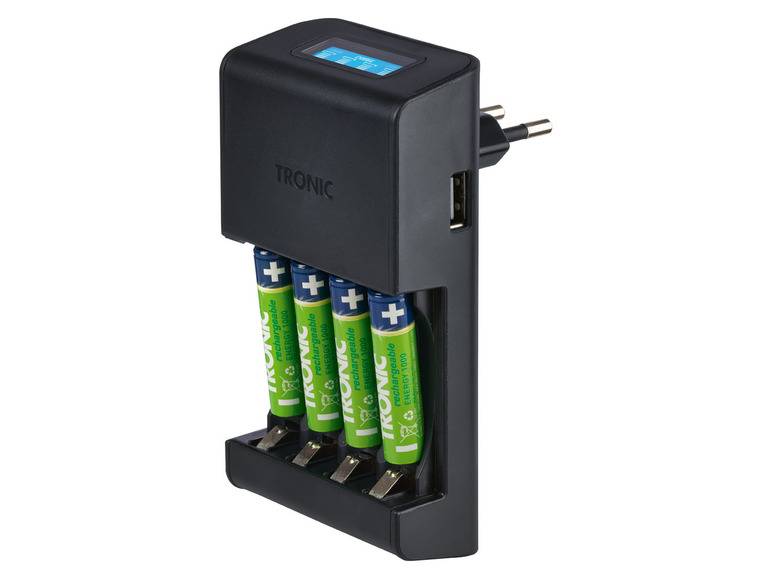 TRONIC® Akku Ladegerät mit LCD Ladeanzeige Kauf eins, bekomm eins gratis