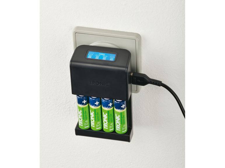 TRONIC® Akku Ladegerät mit LCD Ladeanzeige Kauf eins, bekomm eins gratis