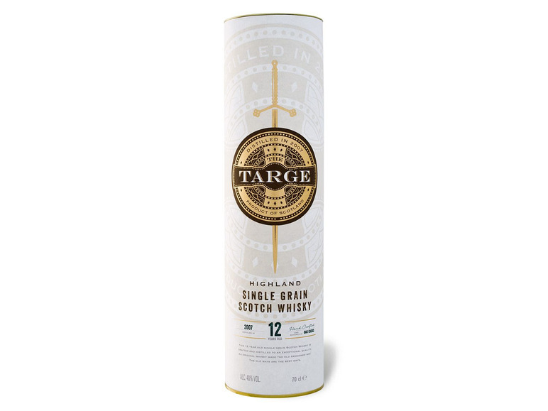The Targe Highland Single Grain Scotch Whisky 12 Jahre mit Geschenkbox 40% Vol Kostenloser Versand