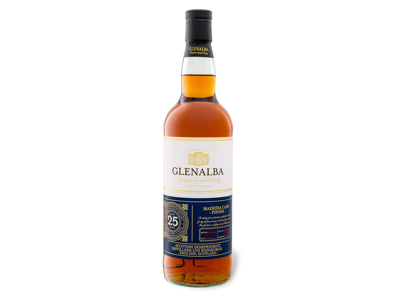Glenalba Blended Scotch Whisky 25 Jahre Madeira Cask Finish mit Geschenkbox 41,4% Vol Cyber Monday