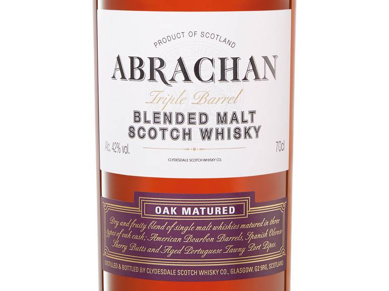 Abrachan Triple Barrel Blended Malt Scotch Whisky 42 % Vol Neueste Mode