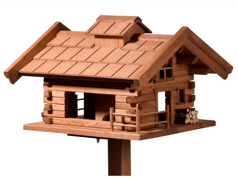 dobar Vogelfutterhaus »Tirol«, inkl. Standfuß, H 117 cm, aus Holz Kostenloser Versand