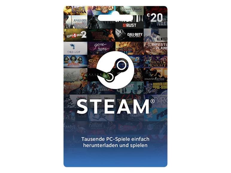 Steam Wallet Card über 20€ Begrenzte Freigabe