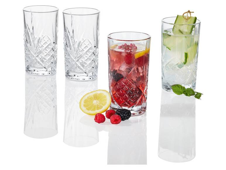 ERNESTO® Kristall-Whiskey- /Longdrinkgläser, 4er-Set Top Angebot
