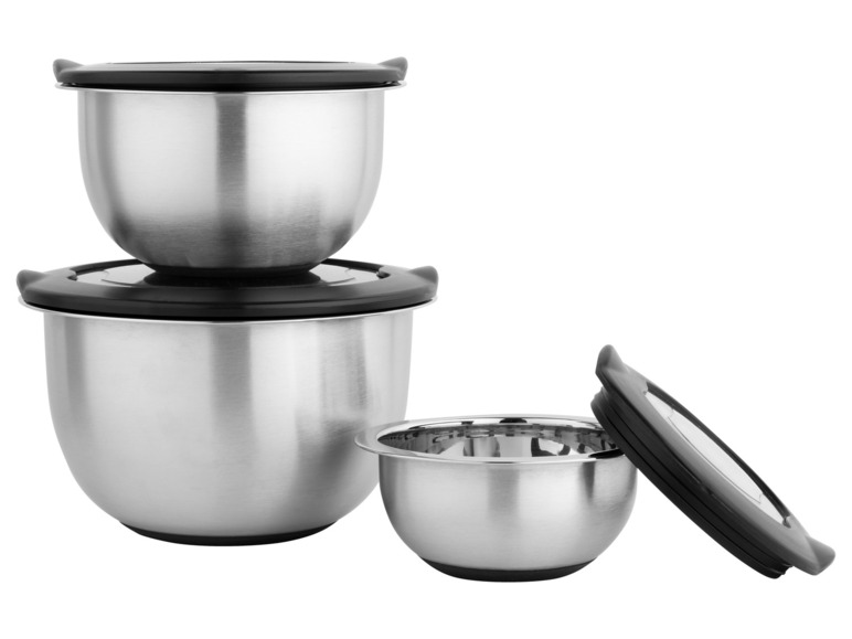 LIVARNO home Edelstahl-Rührschüssel-Set, 5- / 3-teilig JETZT KAUFEN
