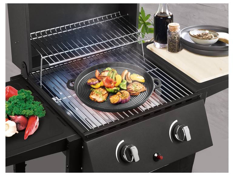 GRILLMEISTER Gusseiserne Grillplatte/ Grillpfanne Letzte 2 Tage