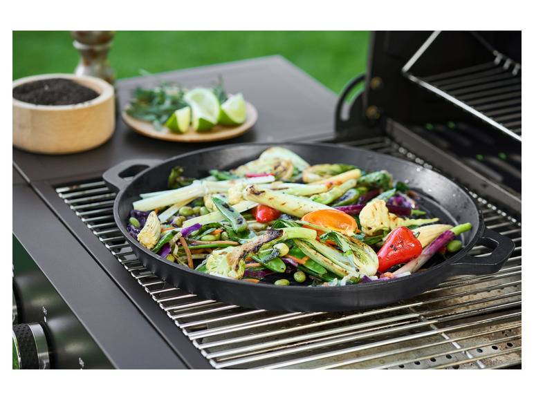 GRILLMEISTER Gusseiserne Grillplatte/ Grillpfanne Letzte 2 Tage