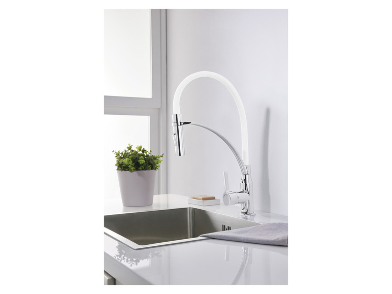 LIVARNO home Küchenarmatur mit Spiralfeder / Gummischlauch Saisonschlussverkauf