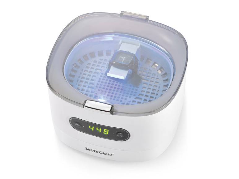 SILVERCREST® Ultraschall-Reinigungsgerät »SUR 48 D5«, weiß Valentinstagsangebot