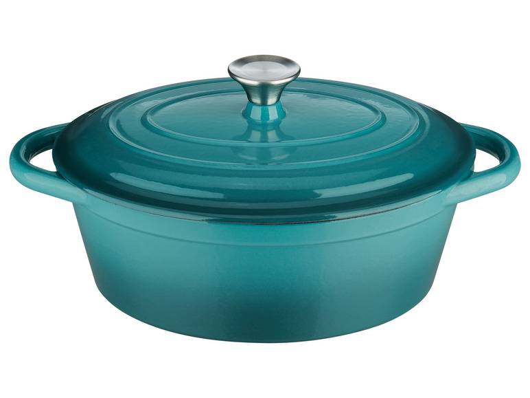 ERNESTO® Gusseisen-Bräter, Oval Ø 29 cm Lagerräumung