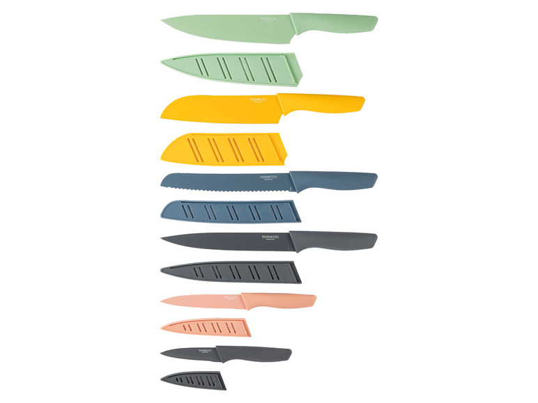 ERNESTO® Messer-Set, mit Klingenschutz, 6 Stück Zeitlich begrenztes Angebot
