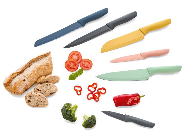 ERNESTO® Messer-Set, mit Klingenschutz, 6 Stück Zeitlich begrenztes Angebot