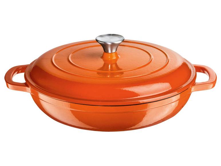 ERNESTO® Gusseisen-Servierpfanne, Ø 30 cm, mit Drop-System Räumungsverkauf