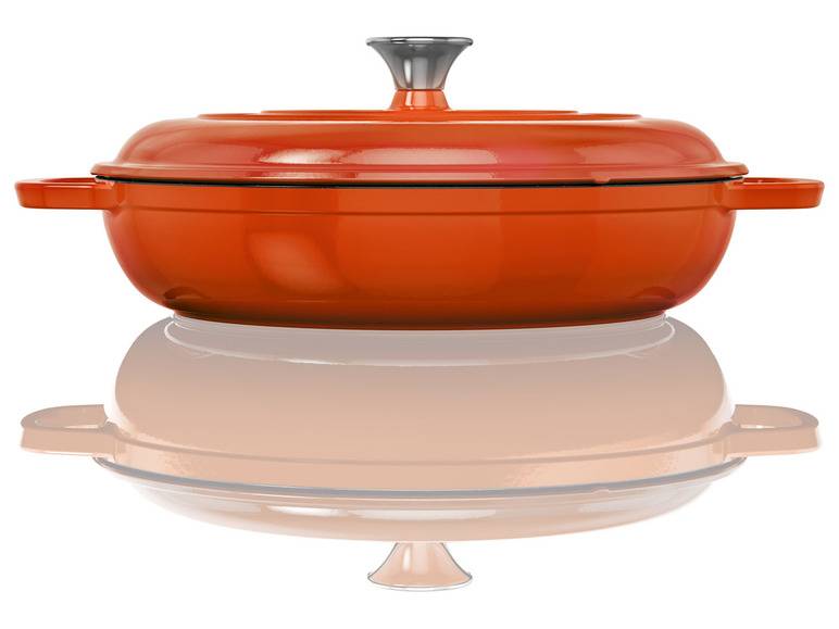 ERNESTO® Gusseisen-Servierpfanne, Ø 30 cm, mit Drop-System Räumungsverkauf