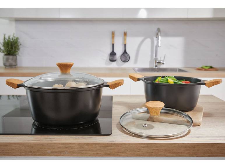 ERNESTO® Aluguss-Topf/-Stielkasserolle, mit Ultimate HL-Beschichtung Wochenangebot