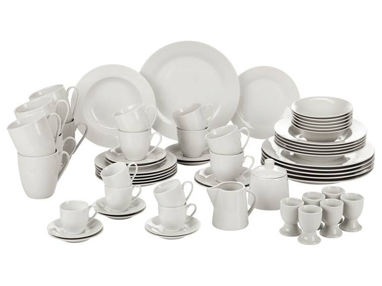 ERNESTO® Geschirr Kombiservice, 62-teilig 50% Rabatt mit kostenlosem Versand