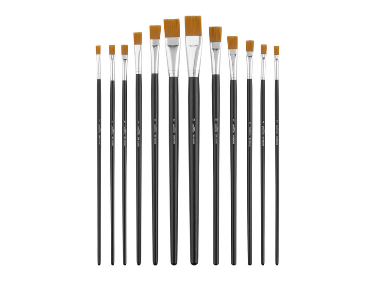 crelando® Rundpinsel- / Flachpinsel-Set, aus Synthetikhaar im Angebot