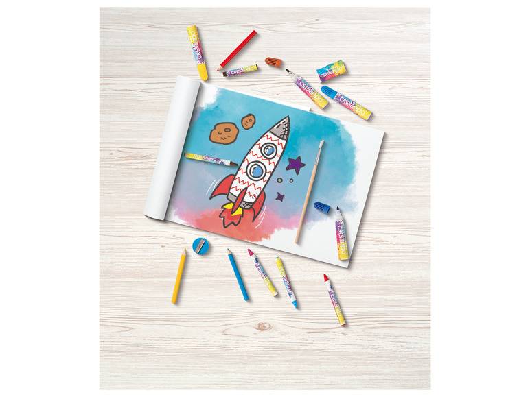 crelando® Kinder-Malkoffer, mit Farben, Stiften und Zubehör Jubiläumsangebot