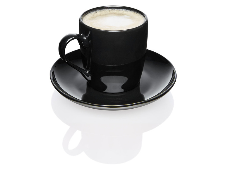 ERNESTO® 2er Set Tassen mit Untertasse, aus hochwertigem Porzellan Top Angebot