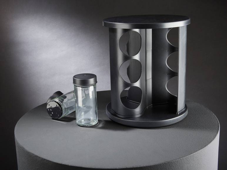 ERNESTO® Gewürzregal, drehbar, mit 9 Glasbehältern Kauf eins, bekomm eins gratis