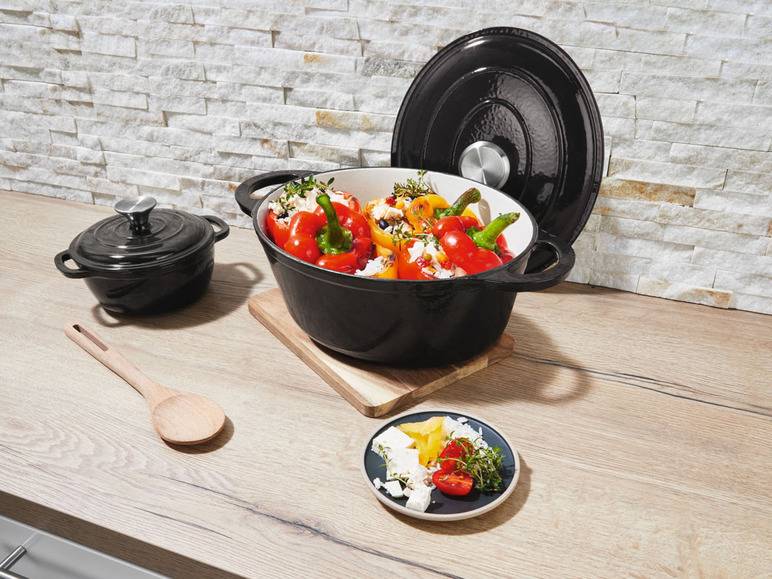 ERNESTO® Gusseisen-Bräter, oval Ø 33 cm Sonderangebote