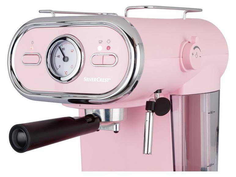 SILVERCREST® KITCHEN TOOLS Espressomaschine/Siebträger Pastell rosa SEM 1100 D3 Letzter Tag