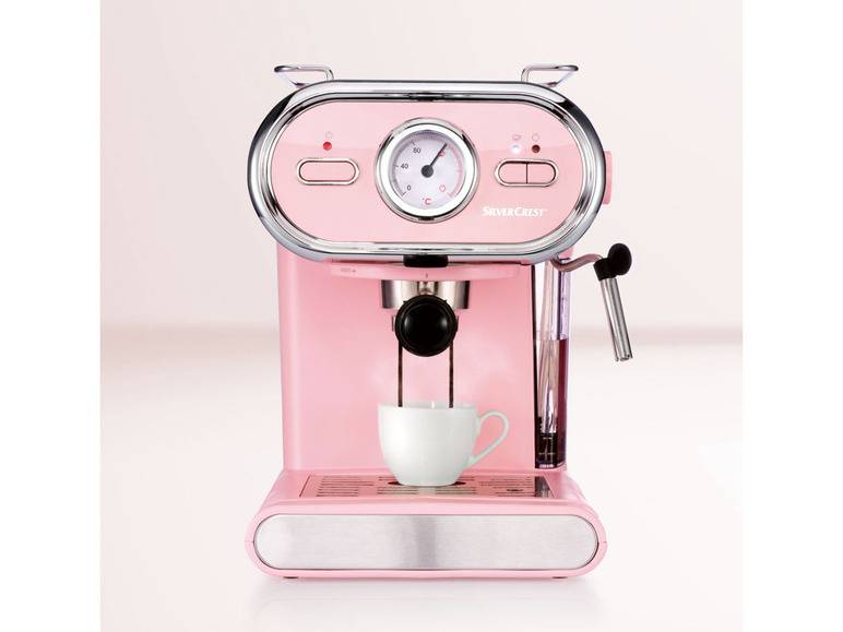 SILVERCREST® KITCHEN TOOLS Espressomaschine/Siebträger Pastell rosa SEM 1100 D3 Letzter Tag