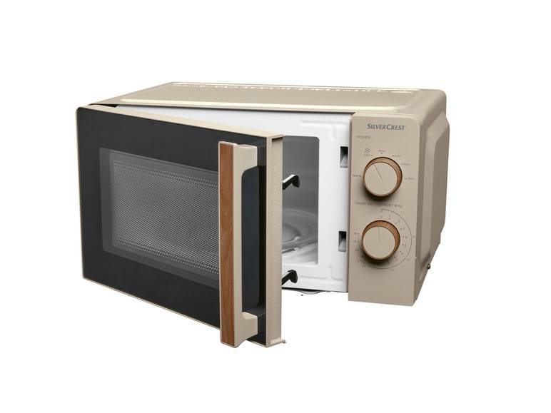 SILVERCREST® KITCHEN TOOLS Mikrowelle SMWH 700 B2, taupe, Holzedsign Super Rabatt
